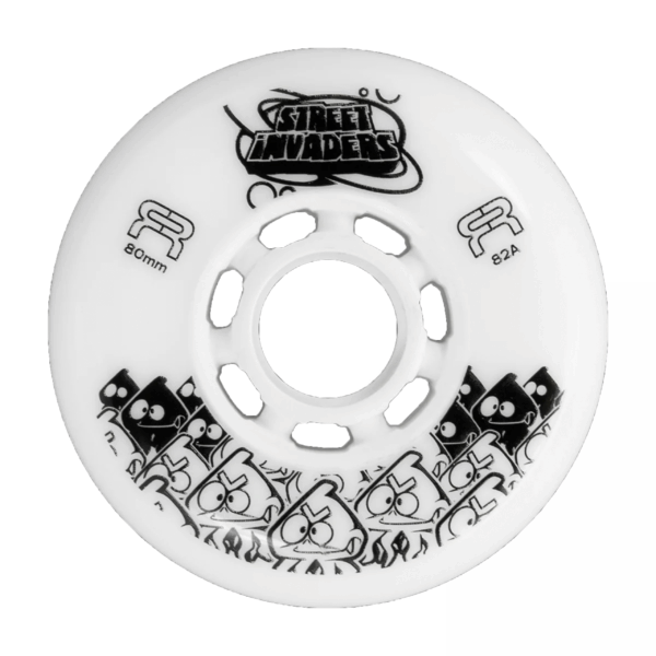 STREET INVADERS WHITE WHEELS 80 mm