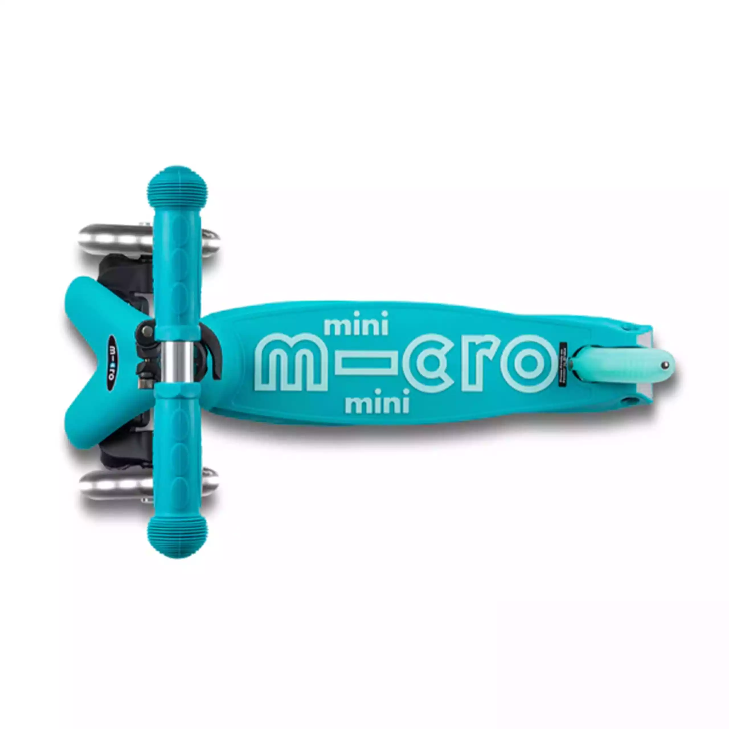 scooter micro 2 MINI DELUXE FOLDABLE LED Aqua